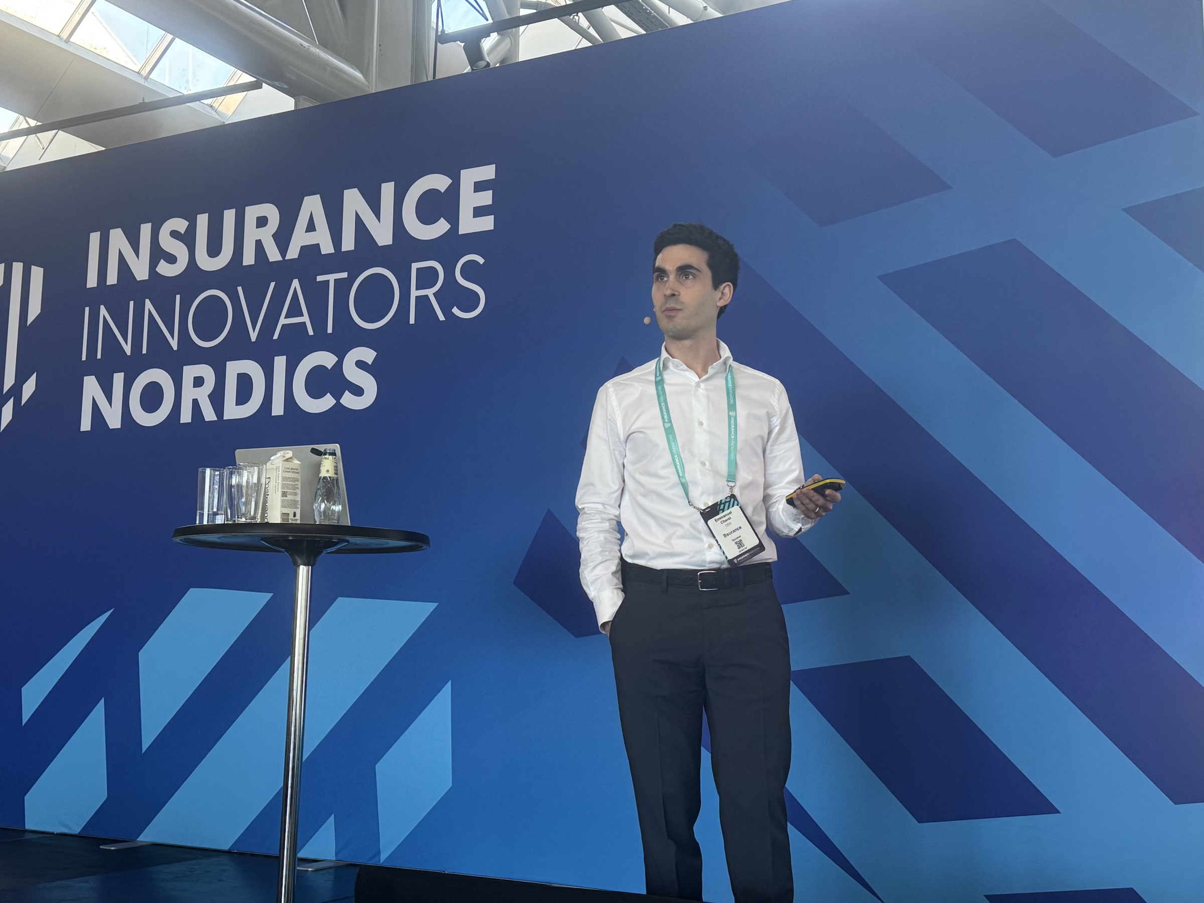 Emmanuel Chéret speaking at Insurance Innovators Nordics